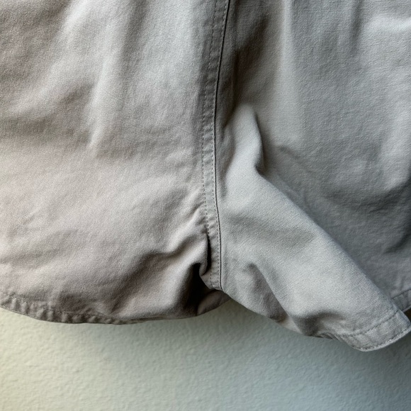 Hunter Bell Tyler Belted Cotton Twill High Rise Waist Shorts Khaki Cream Sz 0 - Picture 10 of 14